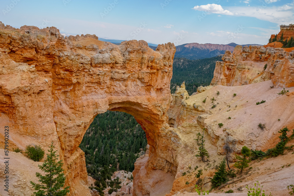 Natural Bridge arch in Bryce Canyon National Park in Utah