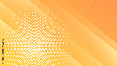 Modern Abstract Background Halftone and Diagonal Lines Yellow Orange Gradient Color