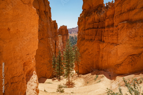 The trail inside Bryce Canyon in Utah