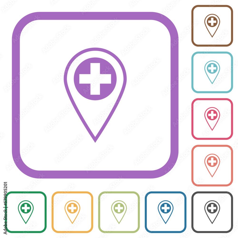 Add new GPS location simple icons Add new GPS location simple icons