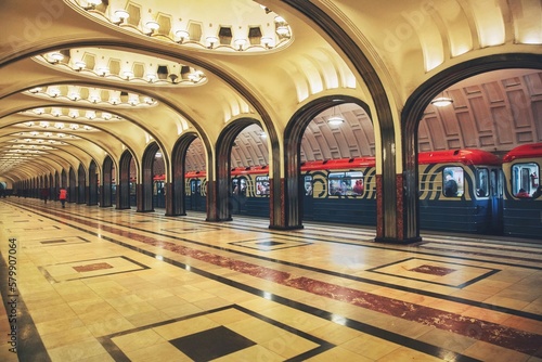 Moscow, Russia, metro station,