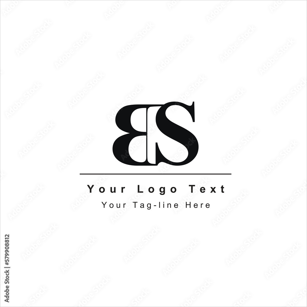 Fototapeta premium elegant logo intiial bs sb design icon symbol