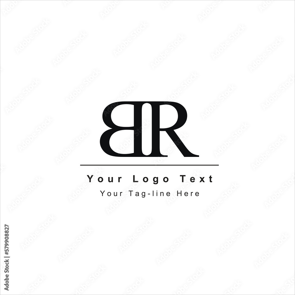 Premium Initial Letter BR logo design. Trendy awesome artistic black and white colorBR RB initial based Alphabet icon logo Premium Initial Letter BR logo design. Trendy awesome artistic black and white colorBR RB initial based Alphabet icon logo