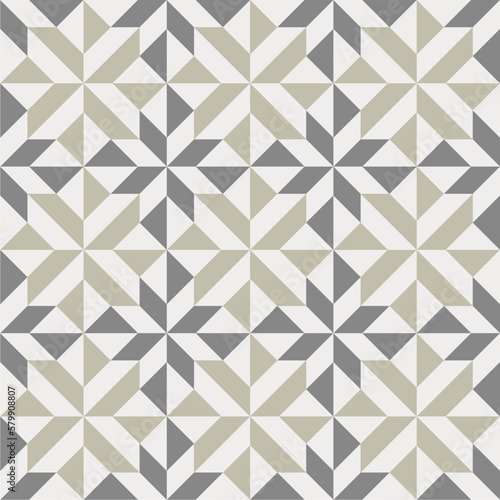 Geometric seamless pattern with square floral tiles, fabrics backdrop. flat Vector illustration. use wall decoration, floor tiles and fabric print.