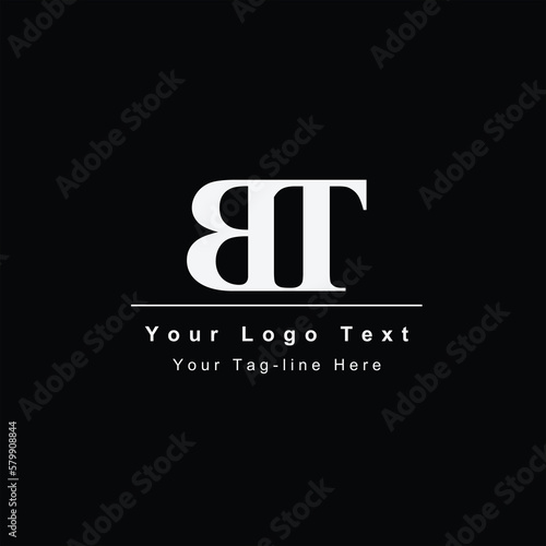 letter bt tb logo template name icon symbol