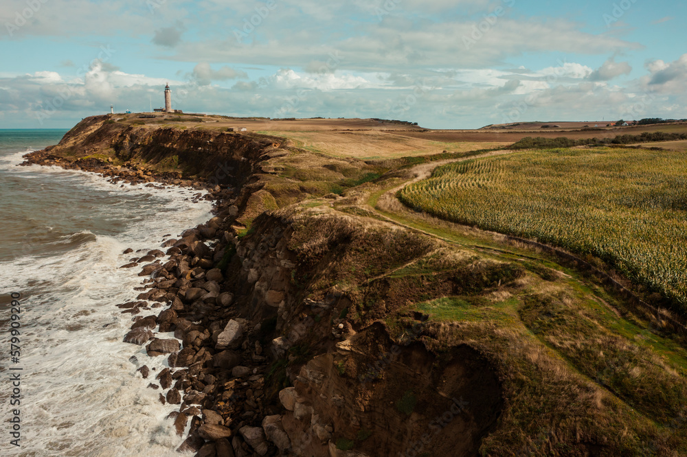 Obraz premium Lighthouse on the coast. France. 