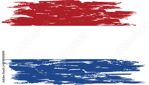 Brush stroke flag of NETHERLANDS