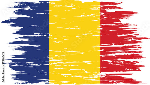 Fotografie Brush stroke flag of ROMANIA
