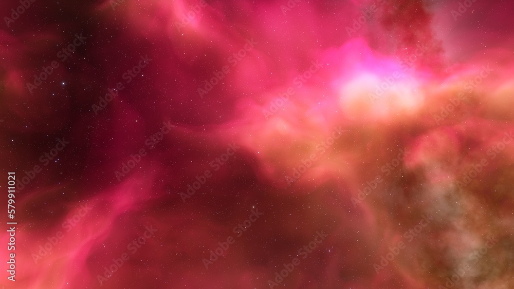 red-violet nebula in outer space, horsehead nebula, unusual colorful nebula in a distant galaxy, red nebula 3d render

