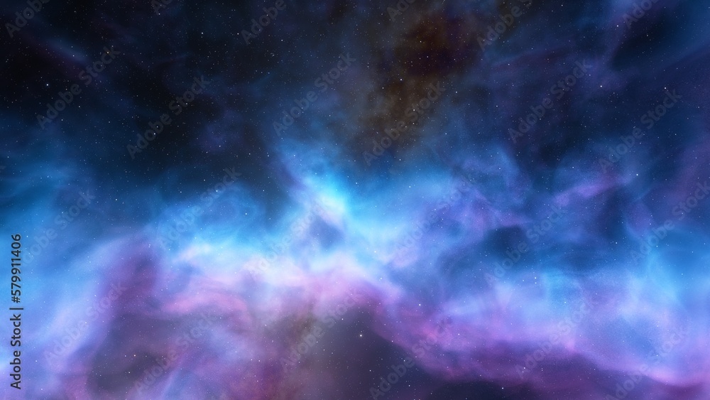 red-violet nebula in outer space, horsehead nebula, unusual colorful nebula in a distant galaxy, red nebula 3d render
