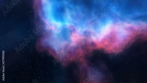 red-violet nebula in outer space, horsehead nebula, unusual colorful nebula in a distant galaxy, red nebula 3d render  © ANDREI
