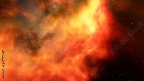 Space background with nebula and stars, nebula in deep space, abstract colorful background 3d render 