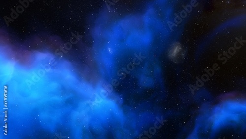 Fototapeta Naklejka Na Ścianę i Meble -  Nebula gas cloud in deep outer space, science fiction illustration, colorful space background with stars 3d render
