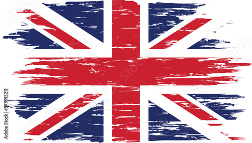 Brush stroke flag of UNITED KINGDOM