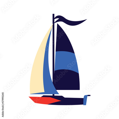 sailboat isolated icon