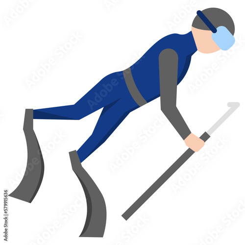 spearfishing flat icon