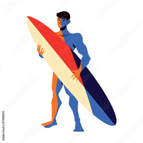 man with surfboard