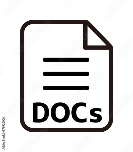 Various file type vector icon illustration | Docs, document