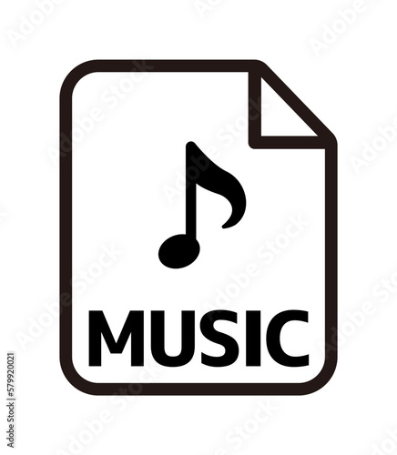 Various file type vector icon illustration | music