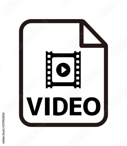 Various file type vector icon illustration | video