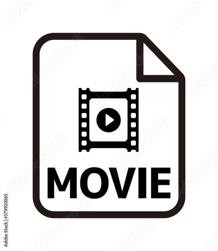 Various file type vector icon illustration | movie