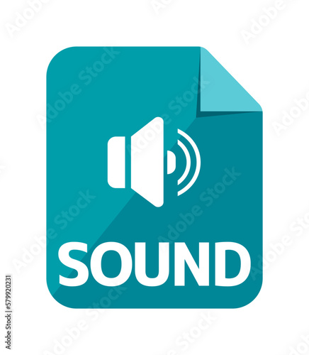 Various file type vector icon illustration | sound