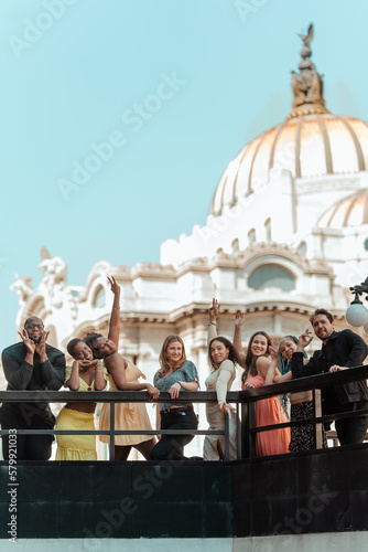 group of friends having a good time