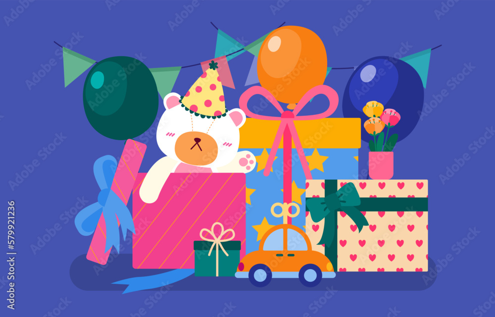 Cartoon Happy Birthday party background and backdrop Cartoon Happy Birthday party background and backdrop