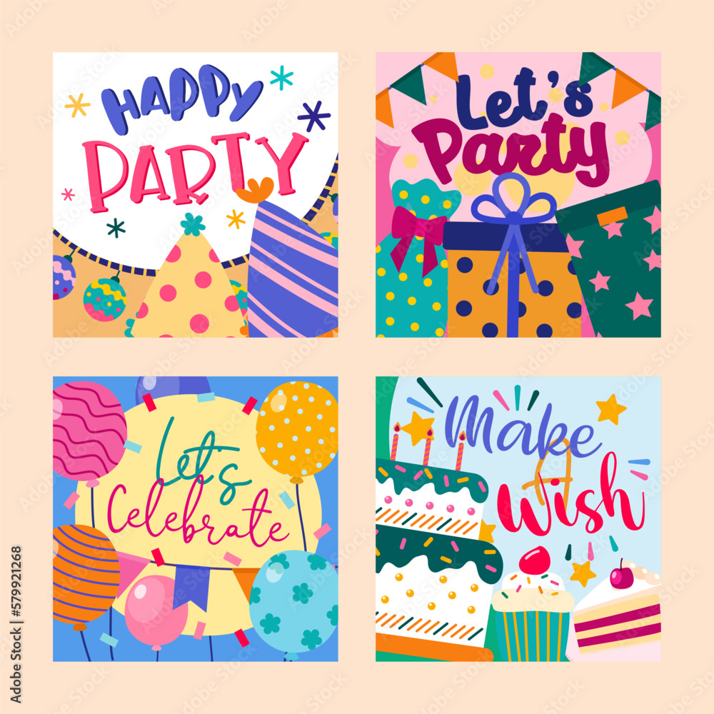 Cartoon Happy Birthday party background and backdrop Cartoon Happy Birthday party background and backdrop