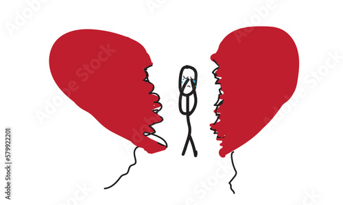 This wallpaper illustrates like someone who is heartbroken