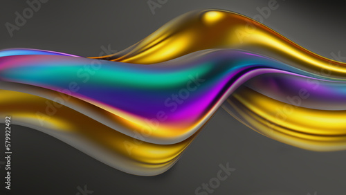Holographic Neon Fluid Waves