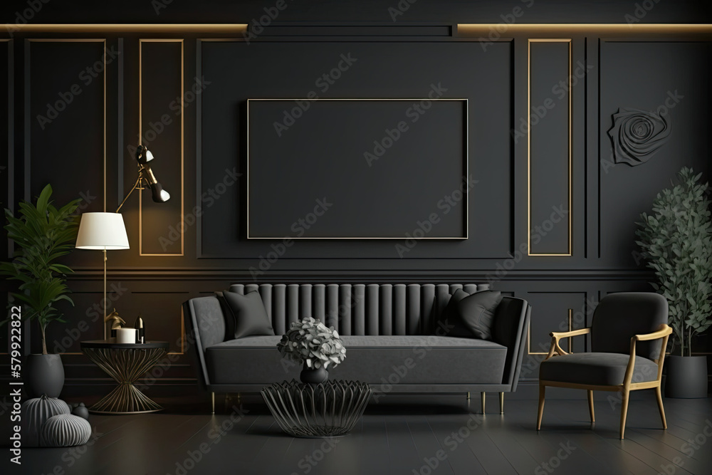 Modern luxury living room interior backdrop, living room interior
