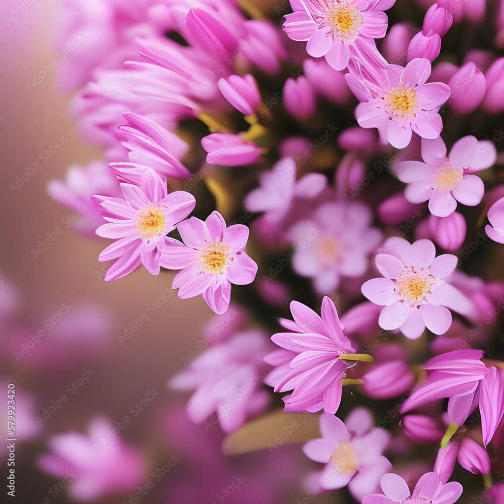 Pink spring flowers