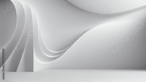 3D Abstract White Background