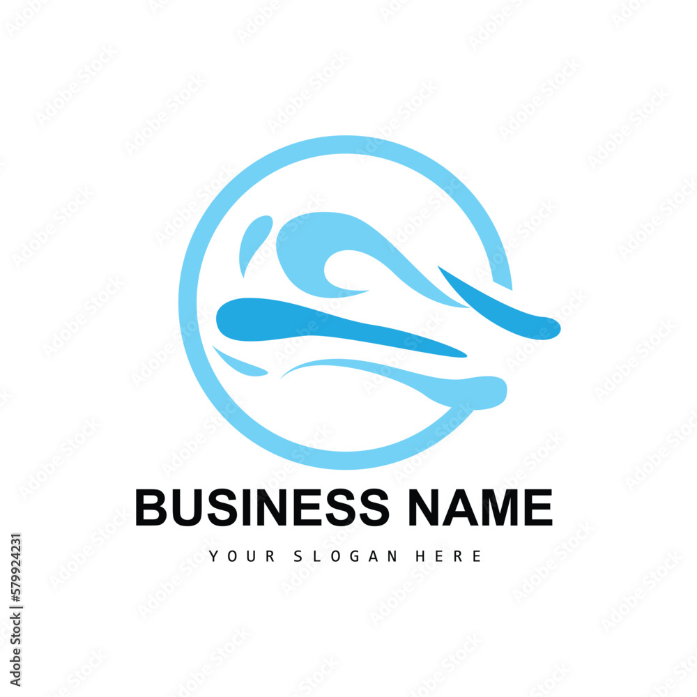 Beach Wave Logo, Water Wave Vector, Water Abstract Design, Illustration Template Icon Beach Wave Logo, Water Wave Vector, Water Abstract Design, Illustration Template Icon