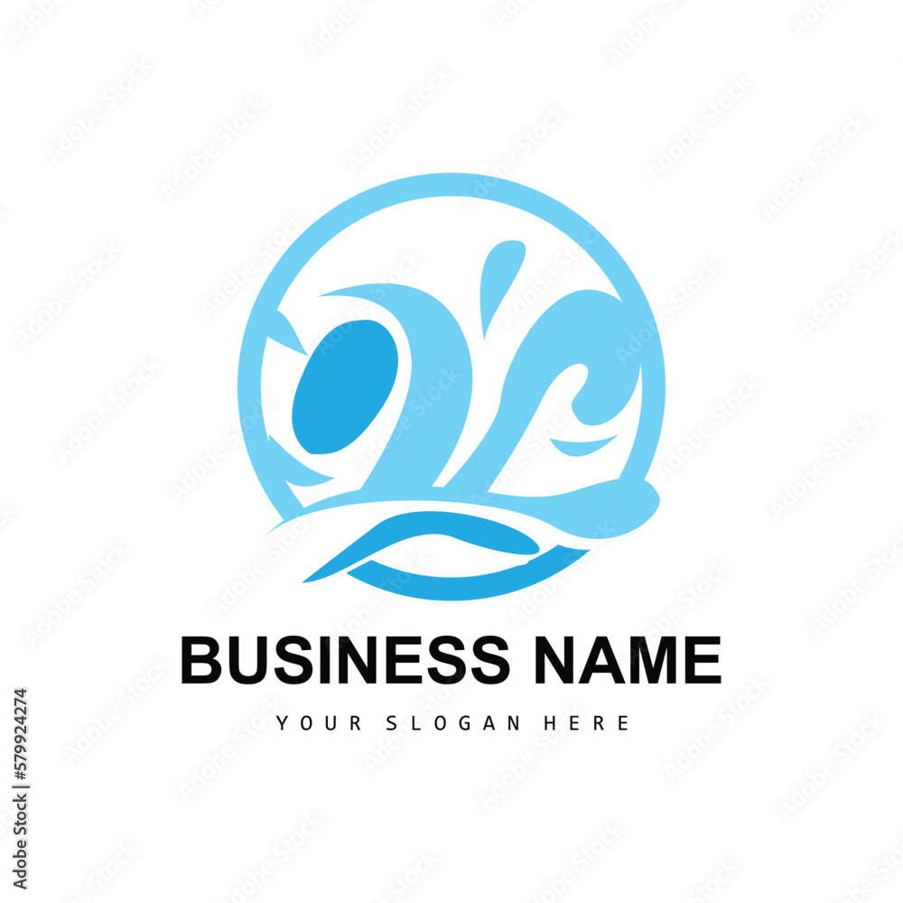 Beach Wave Logo, Water Wave Vector, Water Abstract Design, Illustration Template Icon Beach Wave Logo, Water Wave Vector, Water Abstract Design, Illustration Template Icon