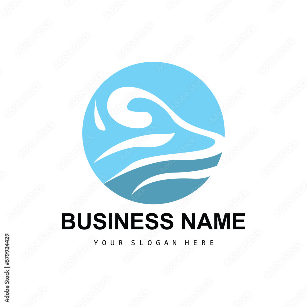 Beach Wave Logo, Water Wave Vector, Water Abstract Design, Illustration Template Icon Beach Wave Logo, Water Wave Vector, Water Abstract Design, Illustration Template Icon