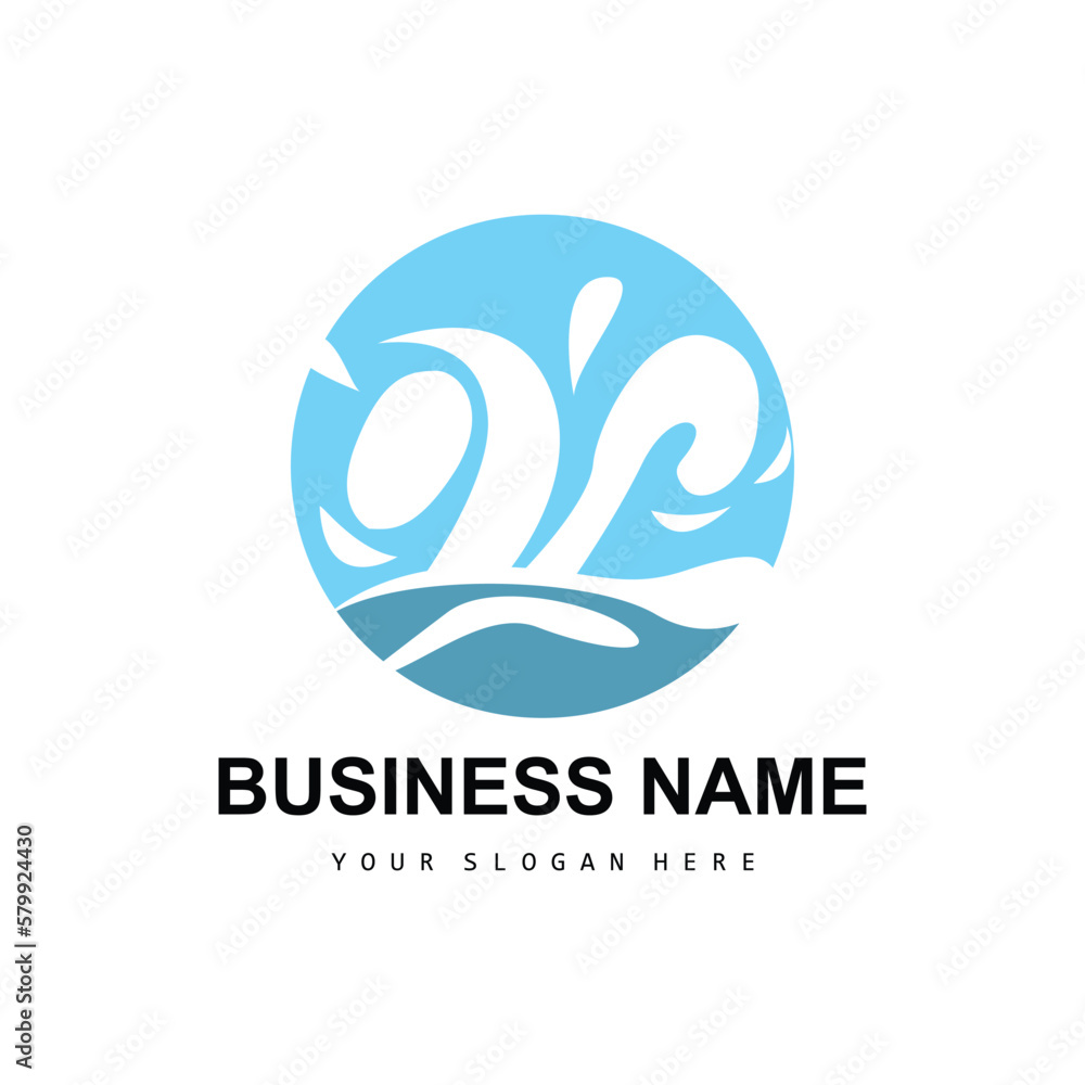 Beach Wave Logo, Water Wave Vector, Water Abstract Design, Illustration Template Icon Beach Wave Logo, Water Wave Vector, Water Abstract Design, Illustration Template Icon