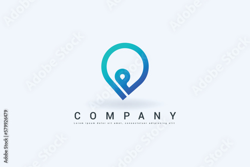 vector pin premium logo, place, map, location vector illustration