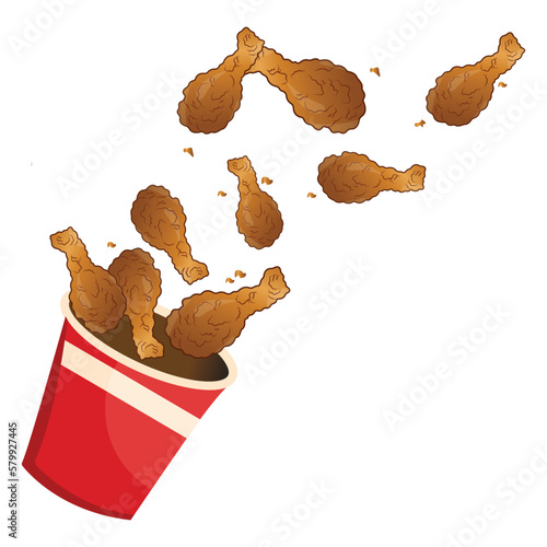 Fried chicken legs illustration