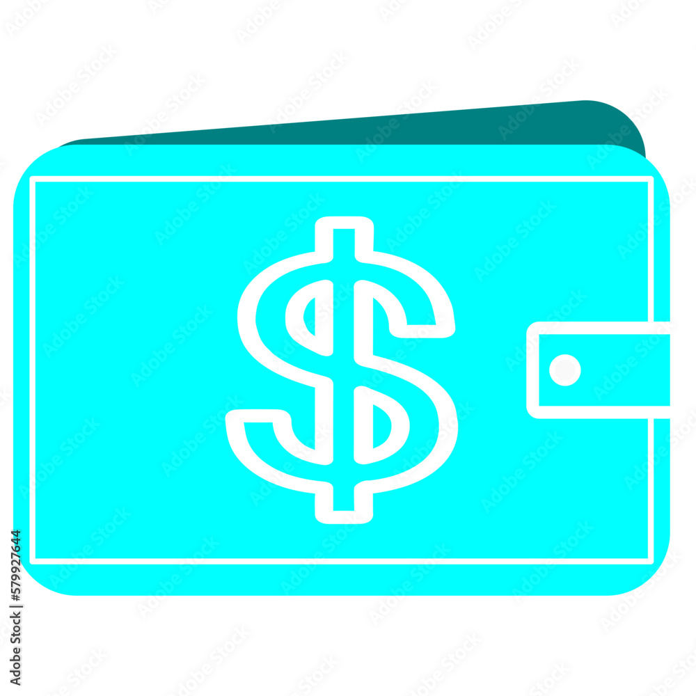 Wallet Illustration with Dollar Symbol Wallet Illustration with Dollar Symbol