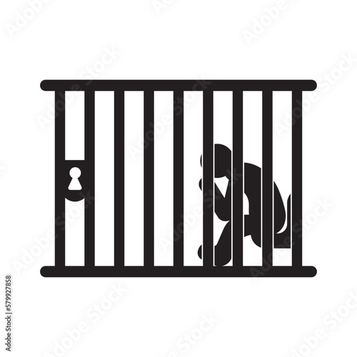 Prison or prison simple icon,illustration design template.