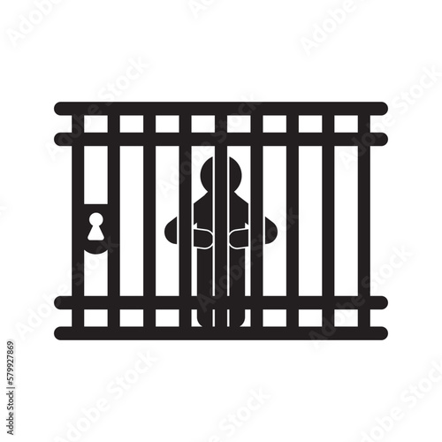 Prison or prison simple icon,illustration design template.