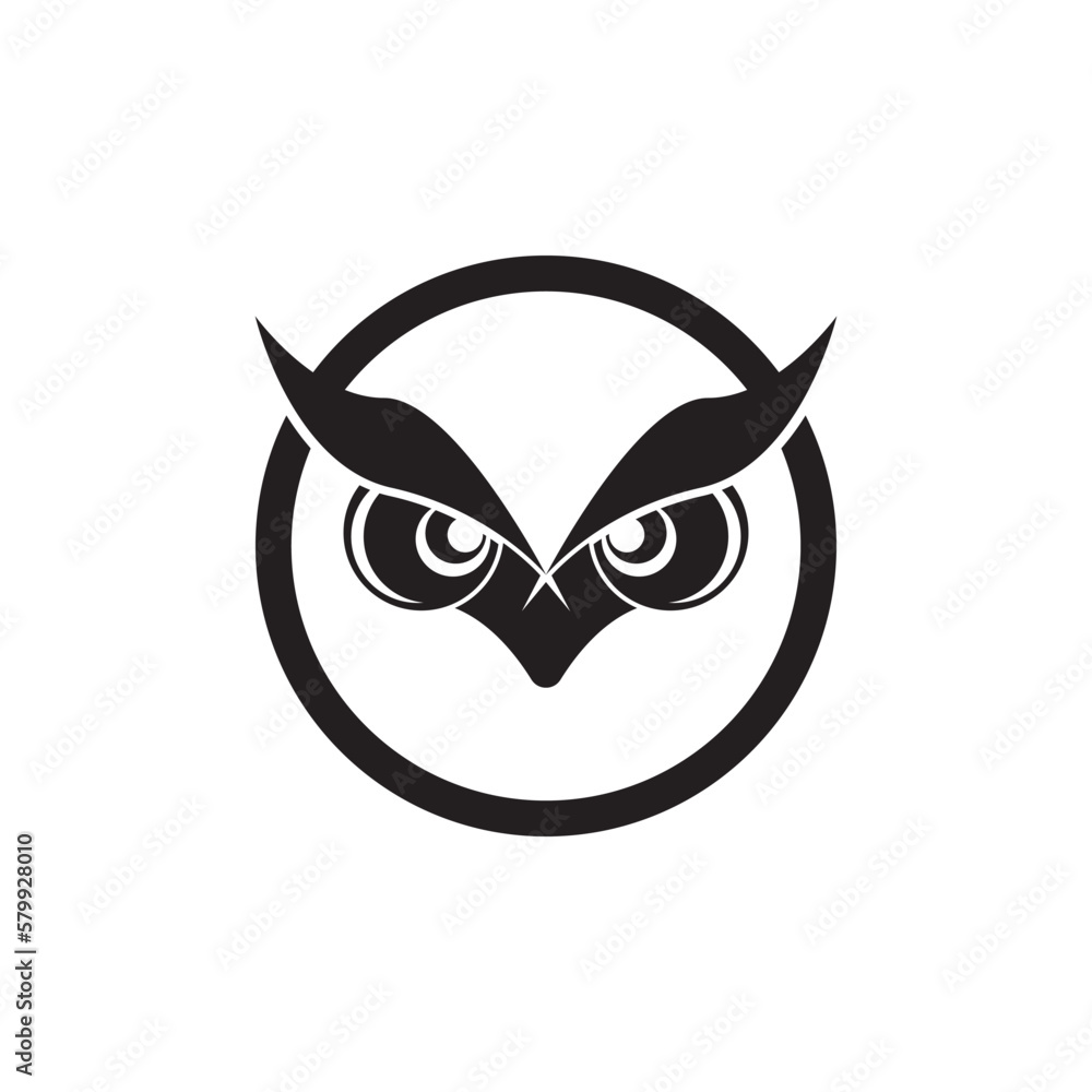 Owl simple icon,illustration design template. Owl simple icon,illustration design template.