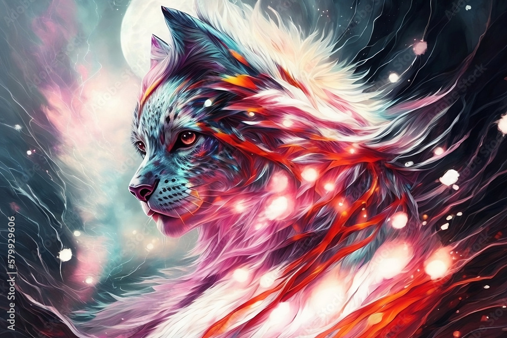 cat in the night
