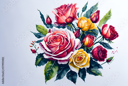 Obraz na płótnie bouquet of roses w salonie