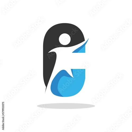 Letter C People Logo Design Template Inspiration, Vector Illustration.