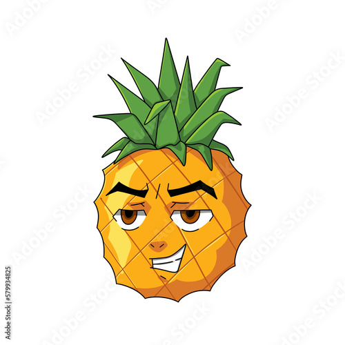 Pineapple cartoon, pineapple drawing, pineapple characters, pineapple