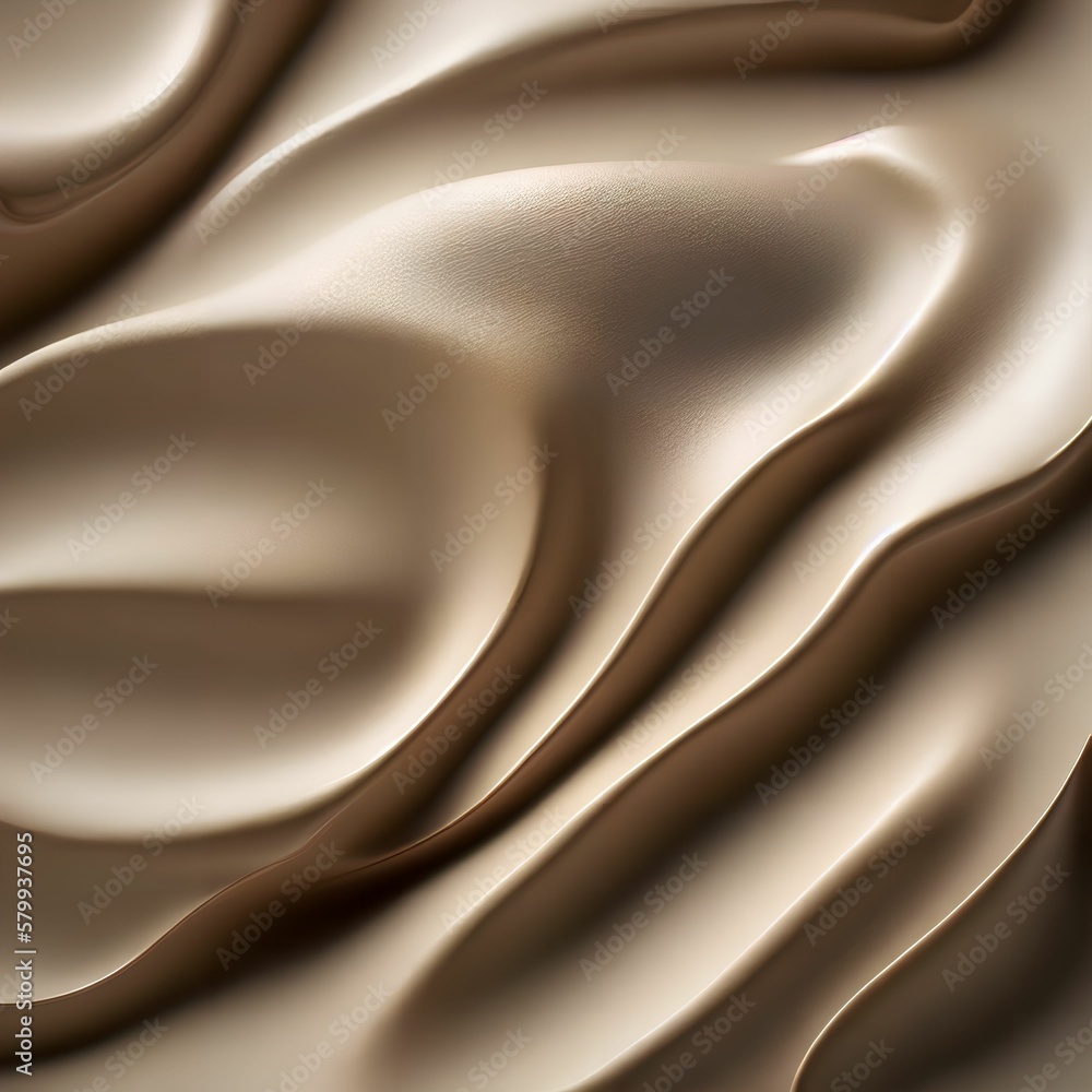 Fototapeta premium abstract close up cream tone fluid liquid cosmetic, generative art by A.I