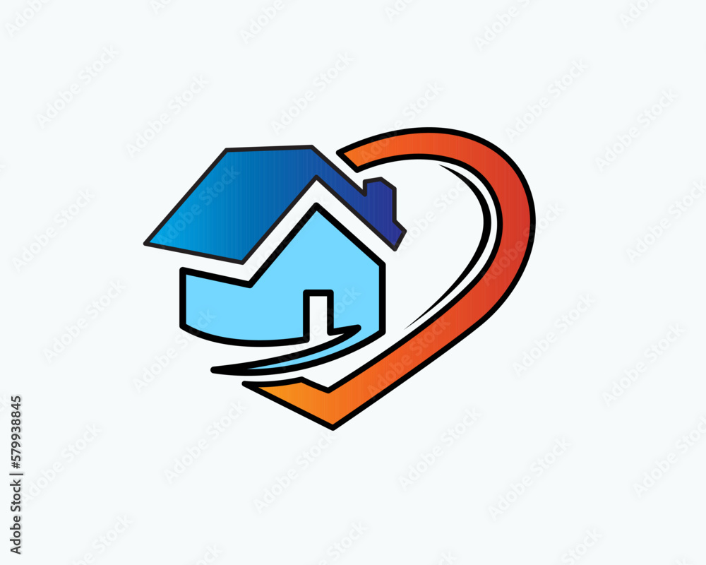 home love heart logo icon symbol design template illustration inspiration home love heart logo icon symbol design template illustration inspiration
